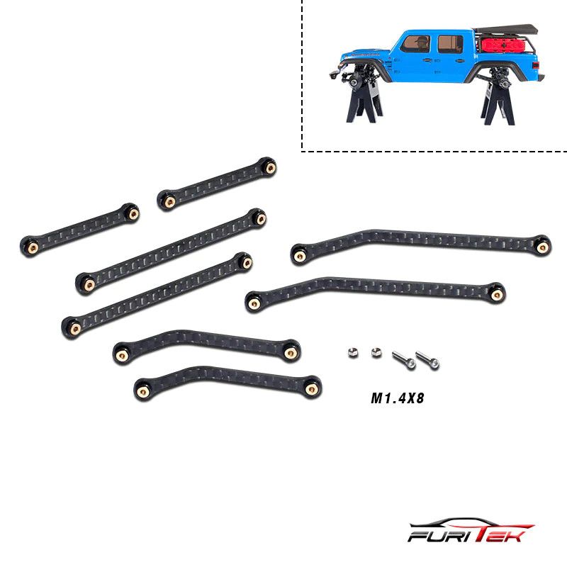 Furitek Carbon High Clearance Links Set for SCX24 Gladiator