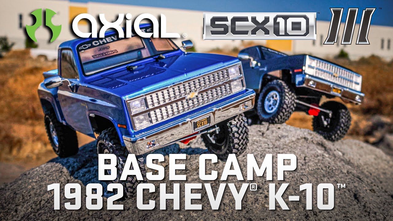 1/10 SCX10 III Base Camp 1982 Chevrolet K10 4X4 RTR Brushed Rock Crawler, Black