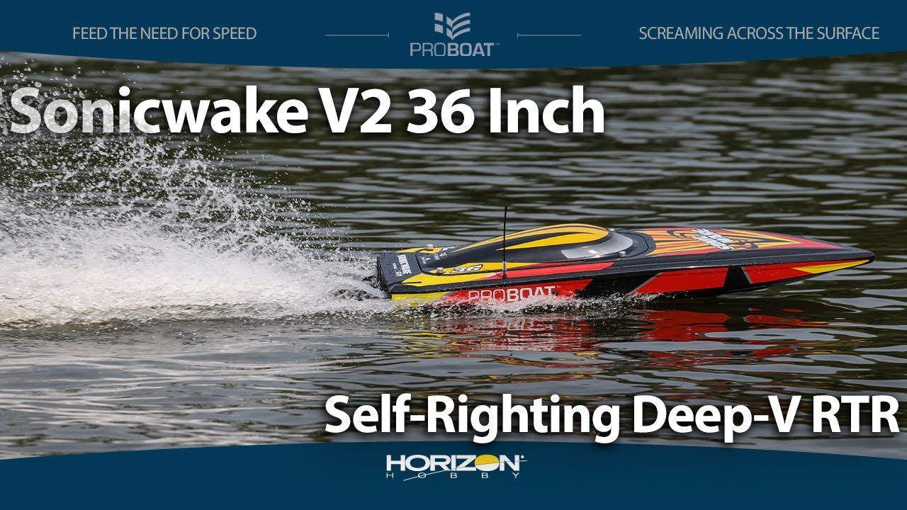 Sonicwake V2 36  Self-Righting, BL, White: RTR