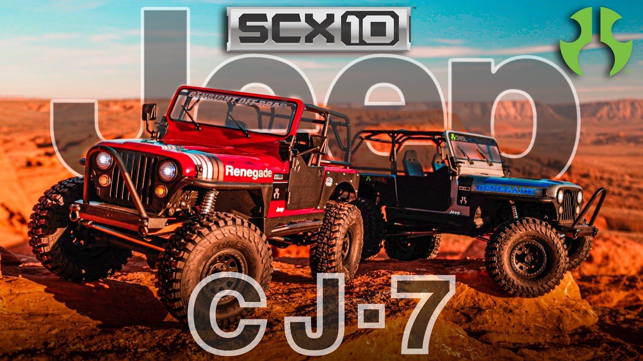 1/10 SCX10 III Jeep CJ-7 4X4 RTR Brushed Rock Crawler, Red