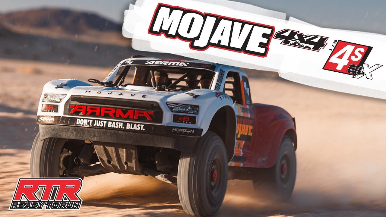 MOJAVE 4X4 4S BLX 1/8th Scale Desert Trk White/Red