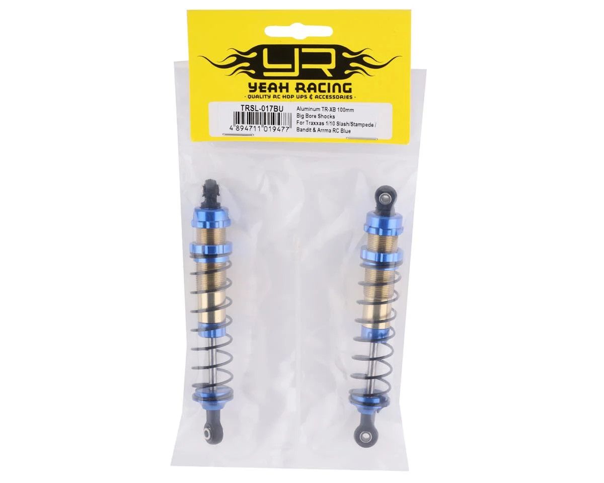 Yeah Racing Traxxas Slash/Stampede/Bandit Aluminum Big Bore Shocks (Blue) (2)
