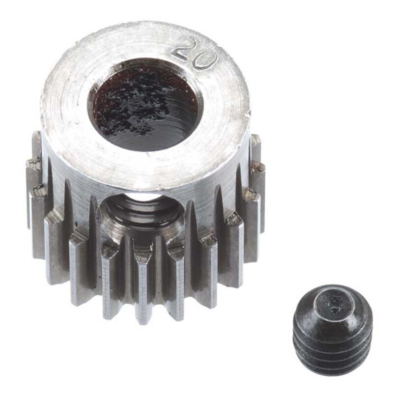 Hard Steel Motor Pinion, 5mm bore / 48P / 20T