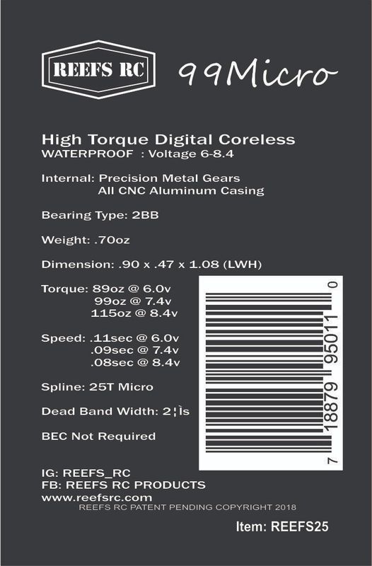 99 Micro High Torque High Speed Micro Servo 0.08/115 @ 8.4V