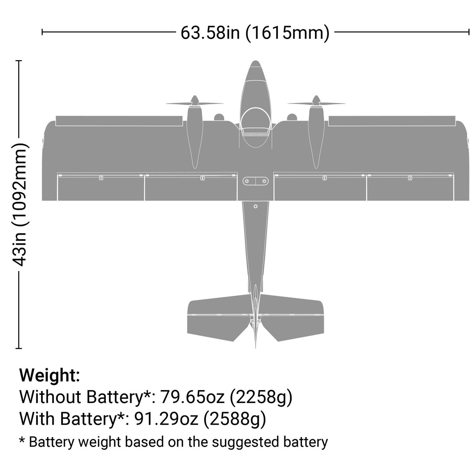 Twin Timber 1.6m BNF-B