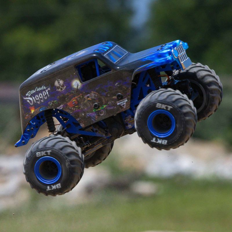 1/18 Mini LMT Son Uva Digger 2S 4X4 RTR Brushed Monster Truck (Battery &amp; Charger Included), Blue