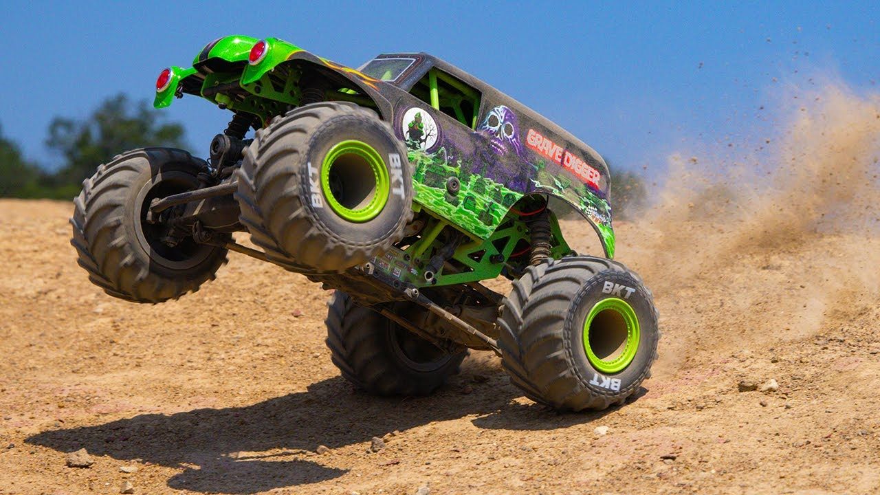 1/18 Mini LMT Grave Digger 2S 4X4 RTR Brushed Monster Truck (Battery &amp; Charger Included), Green