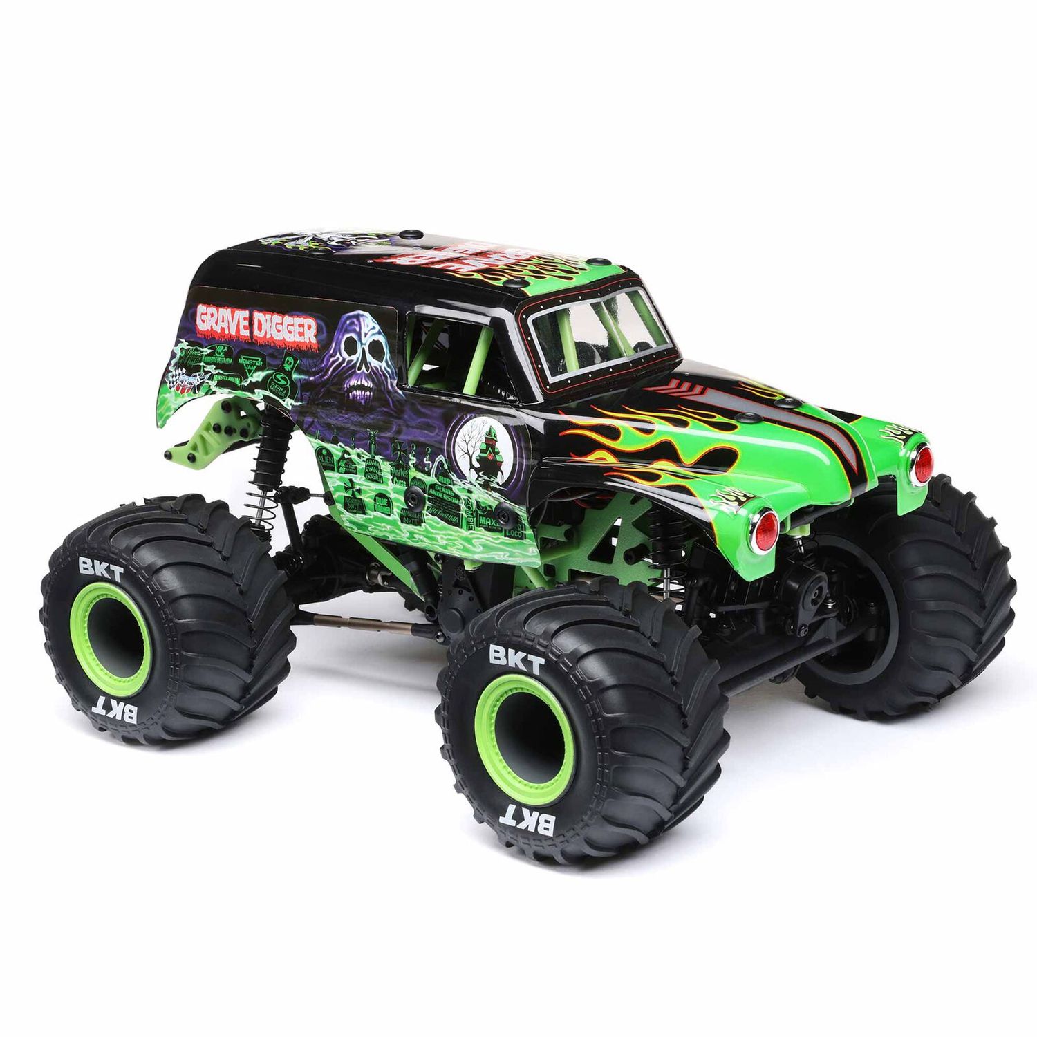 1/18 Mini LMT Grave Digger 2S 4X4 RTR Brushed Monster Truck (Battery &amp; Charger Included), Green