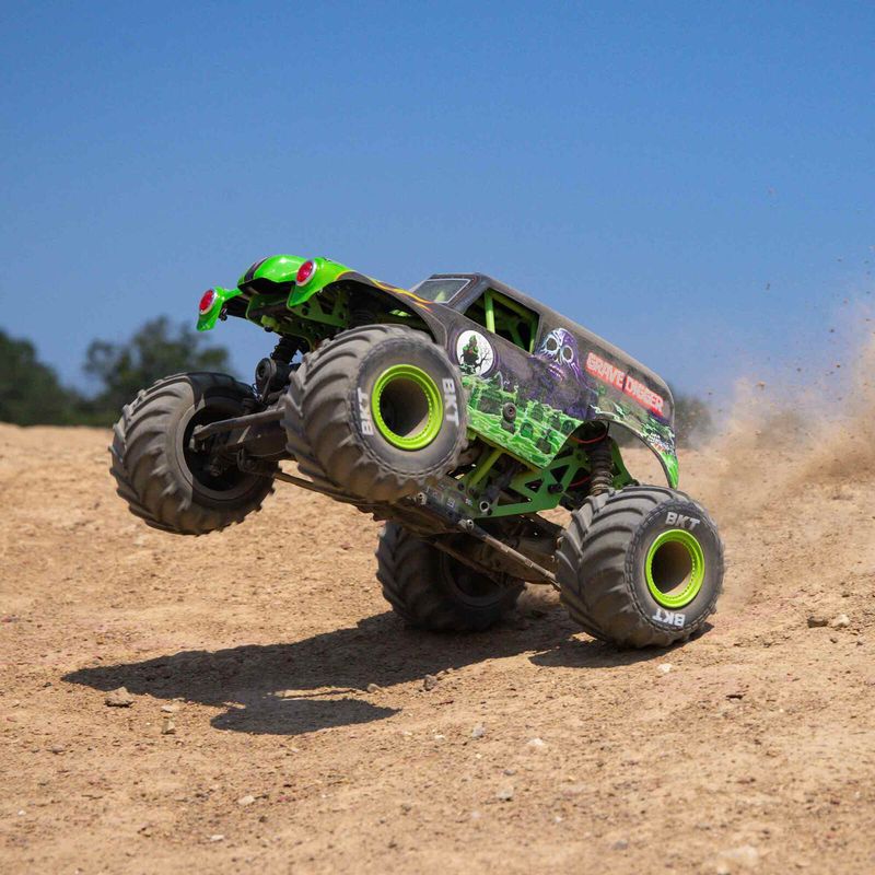 1/18 Mini LMT Grave Digger 2S 4X4 RTR Brushed Monster Truck (Battery &amp; Charger Included), Green