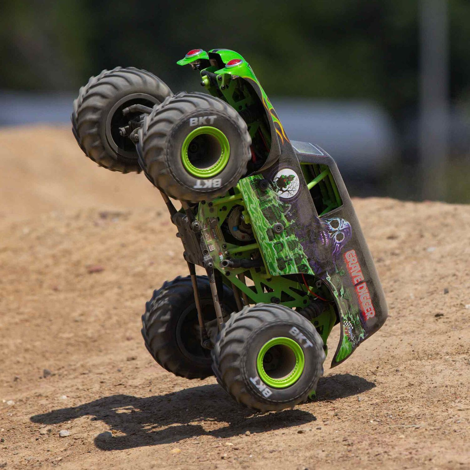 1/18 Mini LMT Grave Digger 2S 4X4 RTR Brushed Monster Truck (Battery &amp; Charger Included), Green