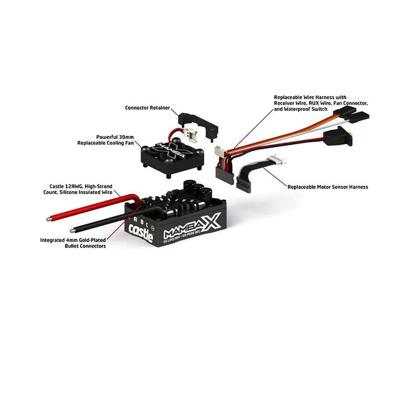 MAMBA X, 25.2V WP ESC,1406-2280Kv Sensored:Crawler
