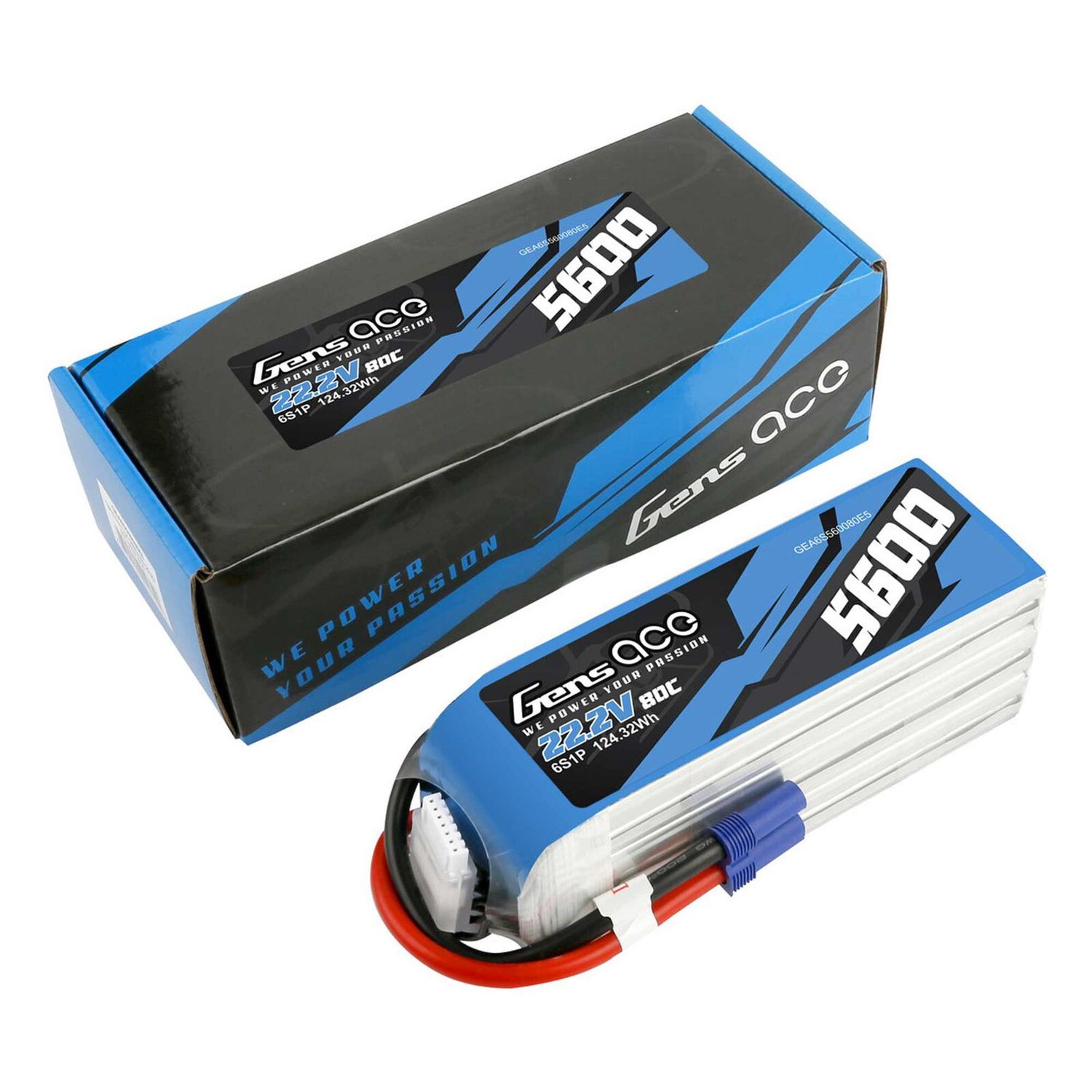 22.2V 5600mAh 6S 80C Lipo: EC5