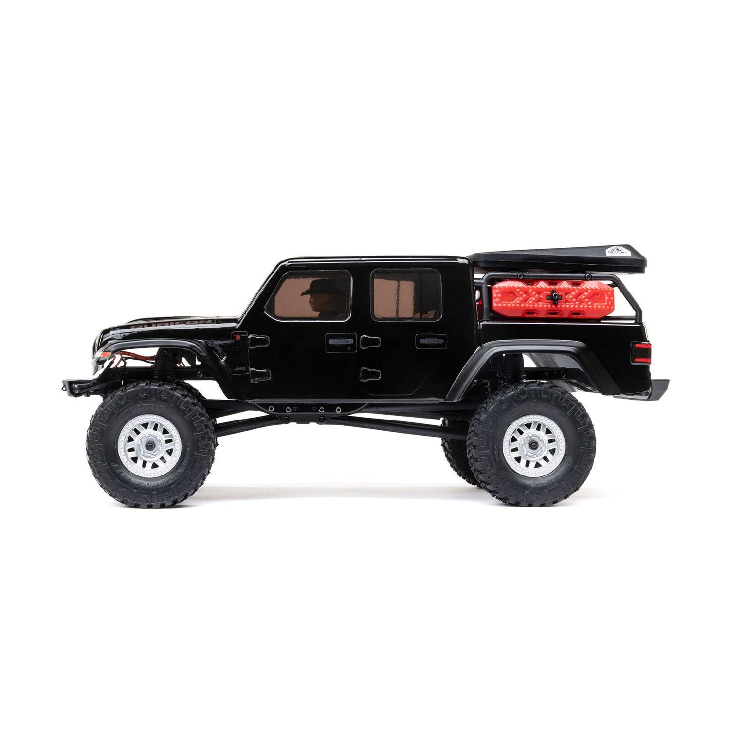 1/24 SCX24 Jeep JT Gladiator 4X4 RTR Brushed Rock Crawler (Battery &amp; Charger Included), Black