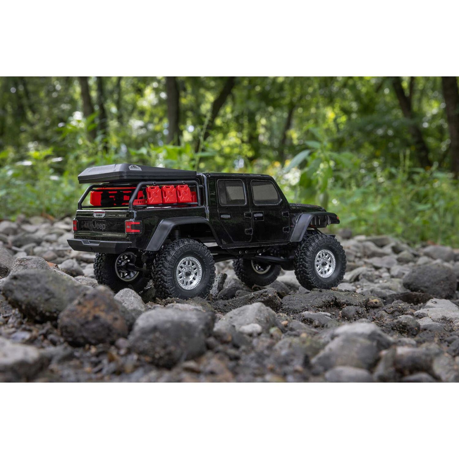 1/24 SCX24 Jeep JT Gladiator 4X4 RTR Brushed Rock Crawler (Battery &amp; Charger Included), Black