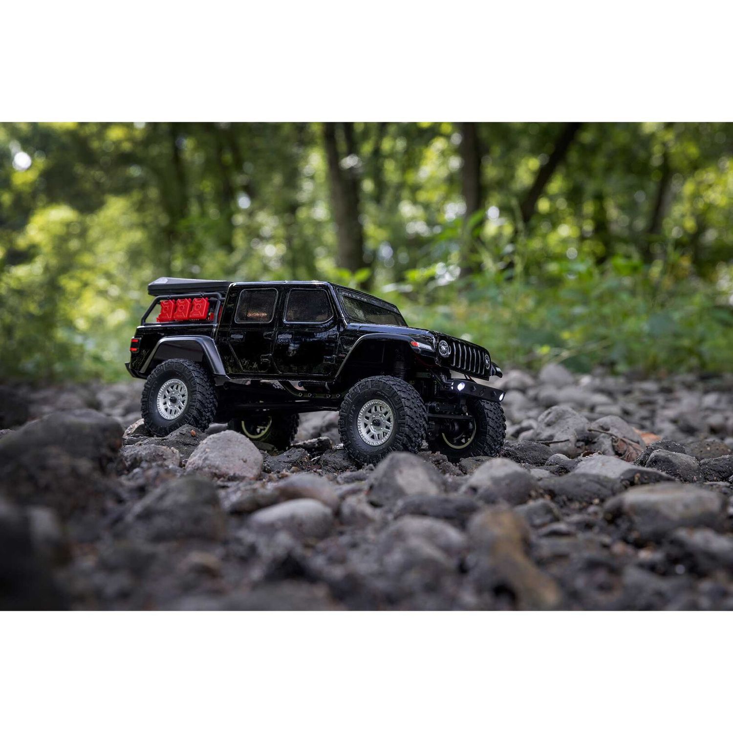 1/24 SCX24 Jeep JT Gladiator 4X4 RTR Brushed Rock Crawler (Battery &amp; Charger Included), Black
