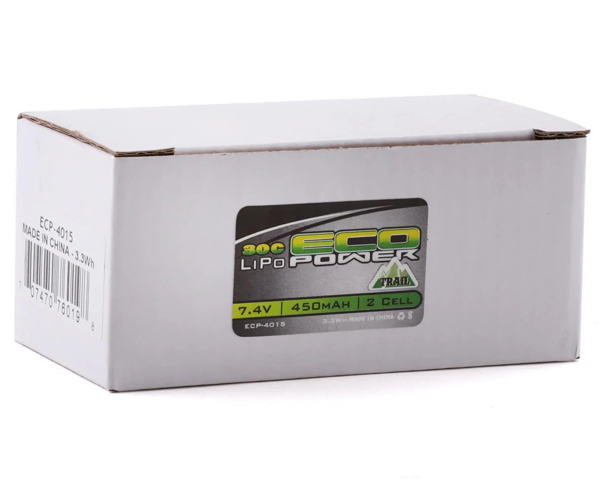 EcoPower &quot;Trail&quot; SCX24 2S 30C LiPo Battery w/PH2.0 Connector (7.4V/450mAh)