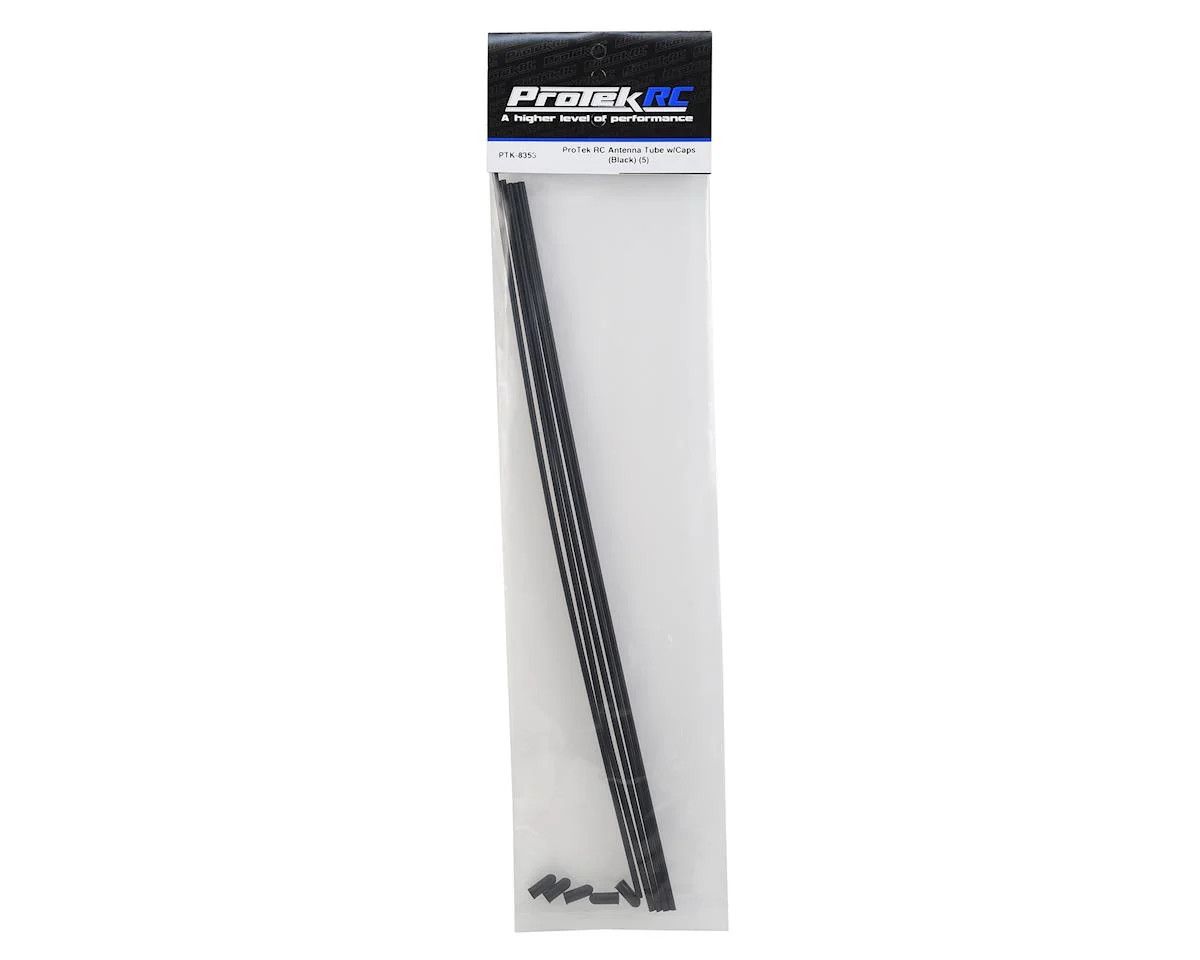 ProTek RC Antenna Tube w/Caps (Black) (5)