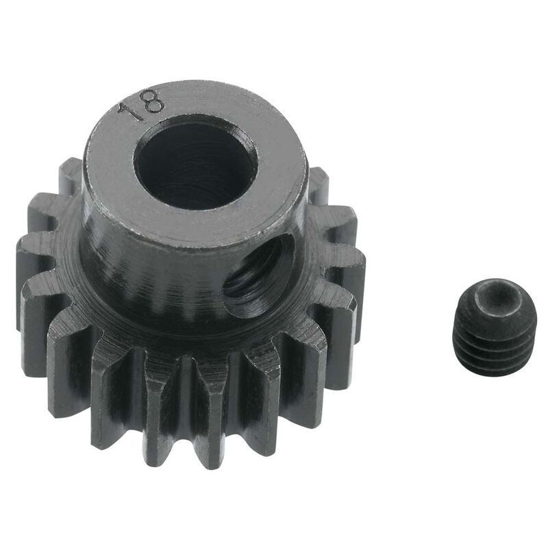Extra Hard 18 Tooth Blackened Steel 32p Pinion 5mm