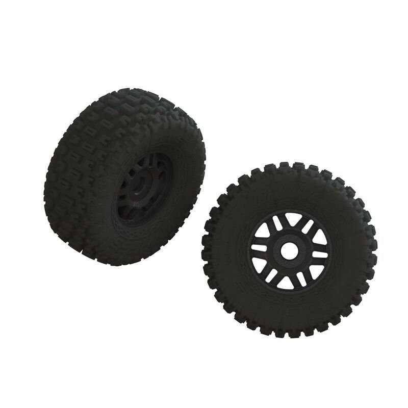 dBoots FORTRESS LP Tire Set Glued Black (1 Pair)