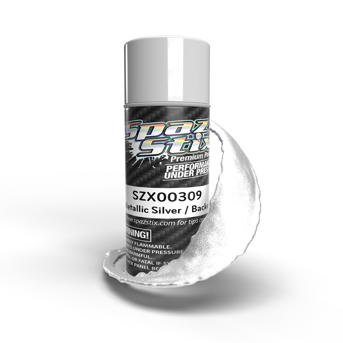 Metallic Silver/&quot;Candy&quot; Backer, Aerosol Paint, 3.5oz Can