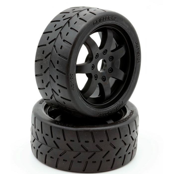 1/8 Gripper 42/100 Belted Speed Run Tires (mounted) (2)