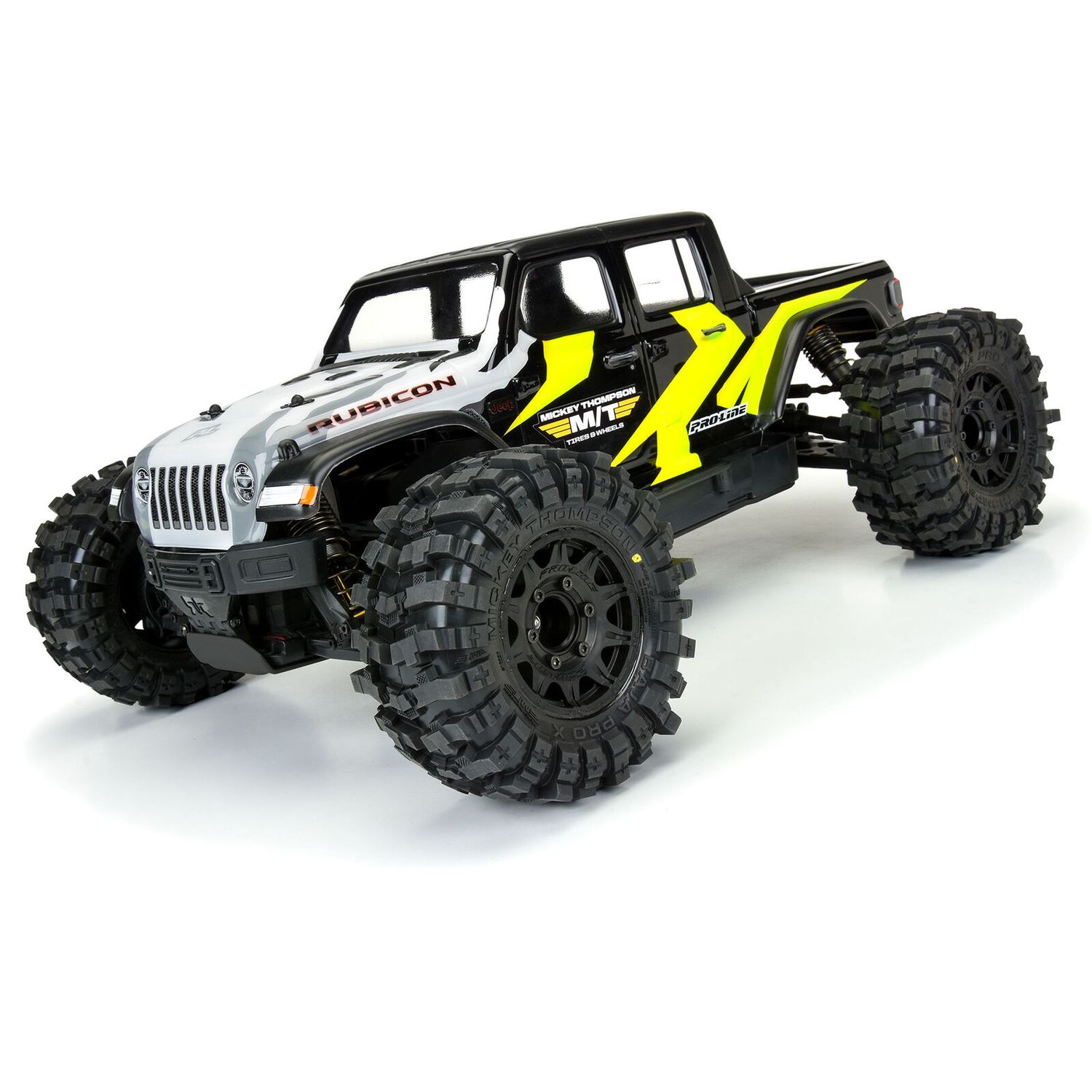 Mickey Thompson Baja Pro X 2.8&quot; Tires Mounted on Raid Black 6x30 Removable Hex (12mm &amp; 14mm) Wheels (2) for Big Rock? 3S, Granite? 3S, Stampede? 2wd &amp; 4x4 and other 1/10 Monster Trucks
