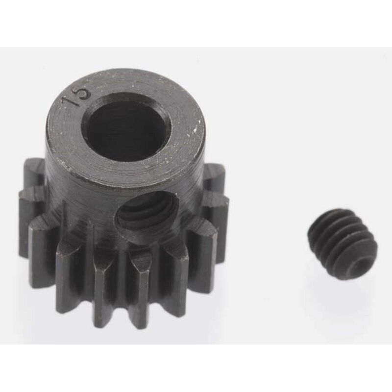 Extra Hard 15 Tooth Blackened Steel 32p Pinion 5mm