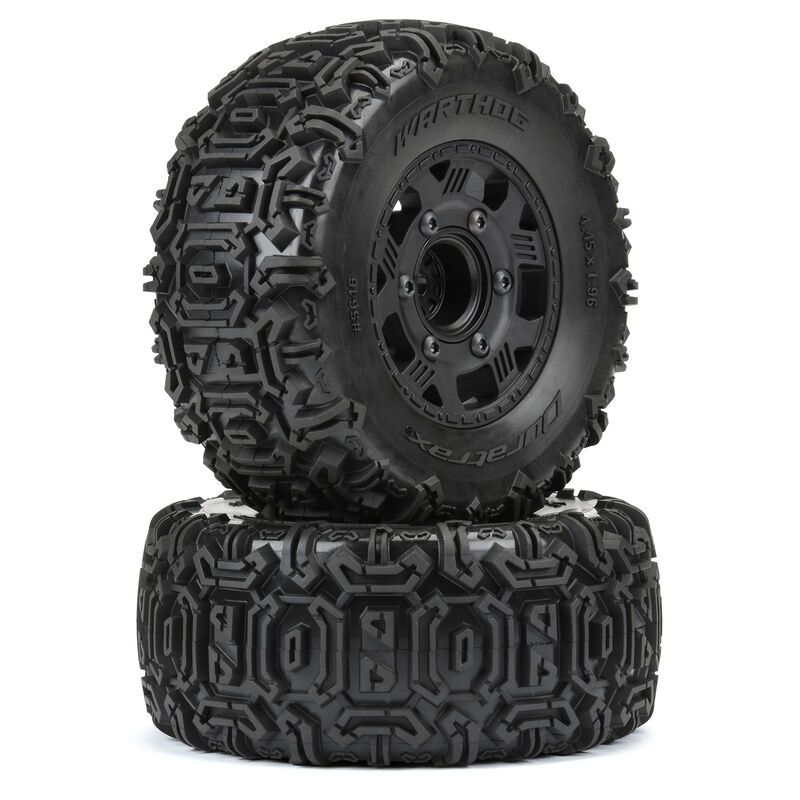 Warthog SC 2.2&quot;/3.0&quot; Off-Road Tires Mounted on Ripper Black 6x30 Removable 12mm Hex Wheels (2) for Slash 2wd &amp; Slash 4x4 Front or Rear