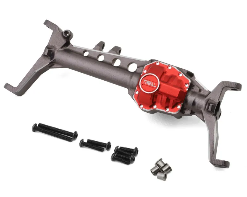 Treal Hobby Axial SCX10 III CNC Aluminum Front Portal Axle Housing (Titanium)