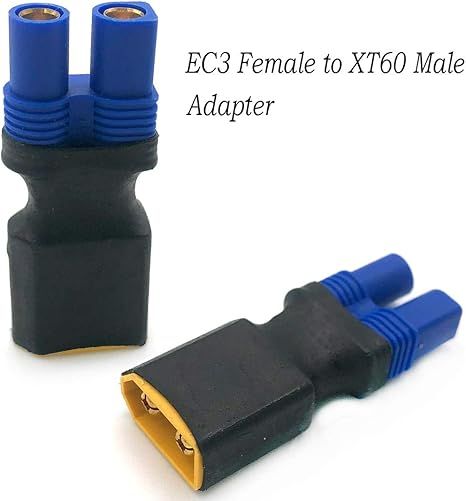 No-wire Male XT60 to Female EC3 Adapter(1)