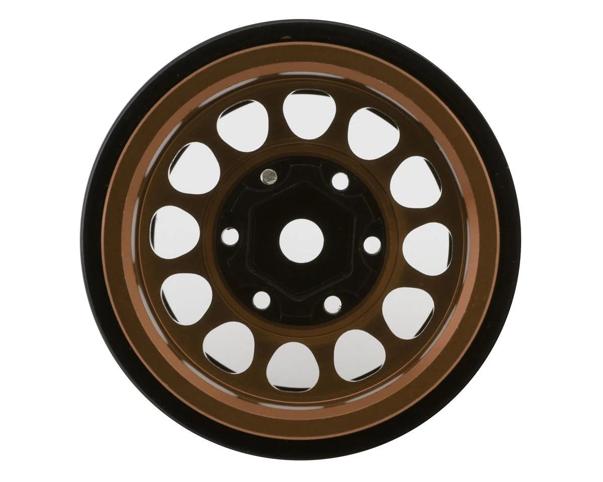 Treal Hobby Type I 1.0&quot; Classic 12-Spoke Beadlock Wheels (Bronze) (4) (27.2g)