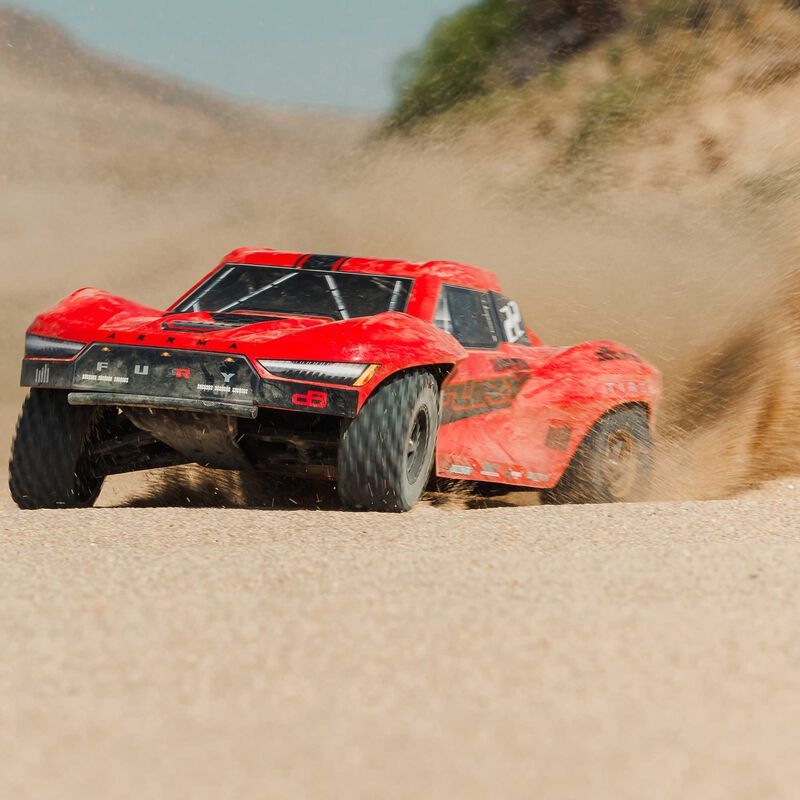1/10 FURY 2WD RTR Brushed Short Course Truck (Battery &amp; Charger Included), Red