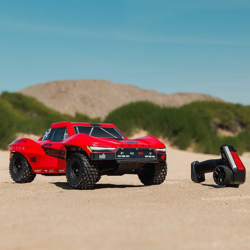 1/10 FURY 2WD RTR Brushed Short Course Truck (Battery &amp; Charger Included), Red