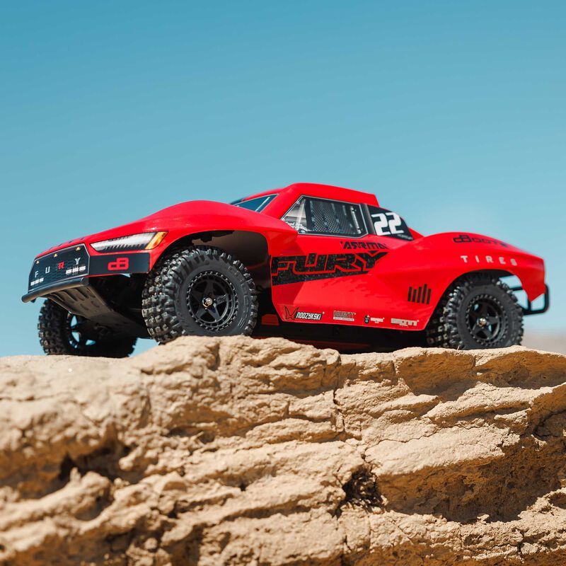 1/10 FURY 2WD RTR Brushed Short Course Truck (Battery &amp; Charger Included), Red