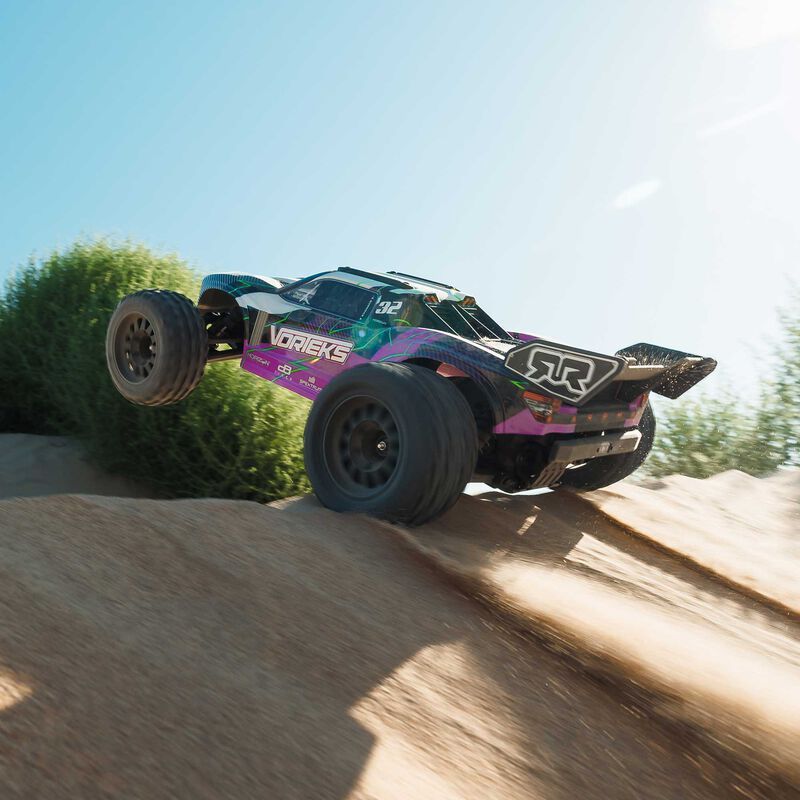 1/10 VORTEKS 2WD RTR Brushed Stadium Truck (Battery &amp; Charger Included), Purple