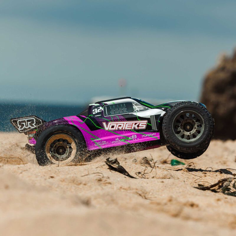 1/10 VORTEKS 2WD RTR Brushed Stadium Truck (Battery &amp; Charger Included), Purple