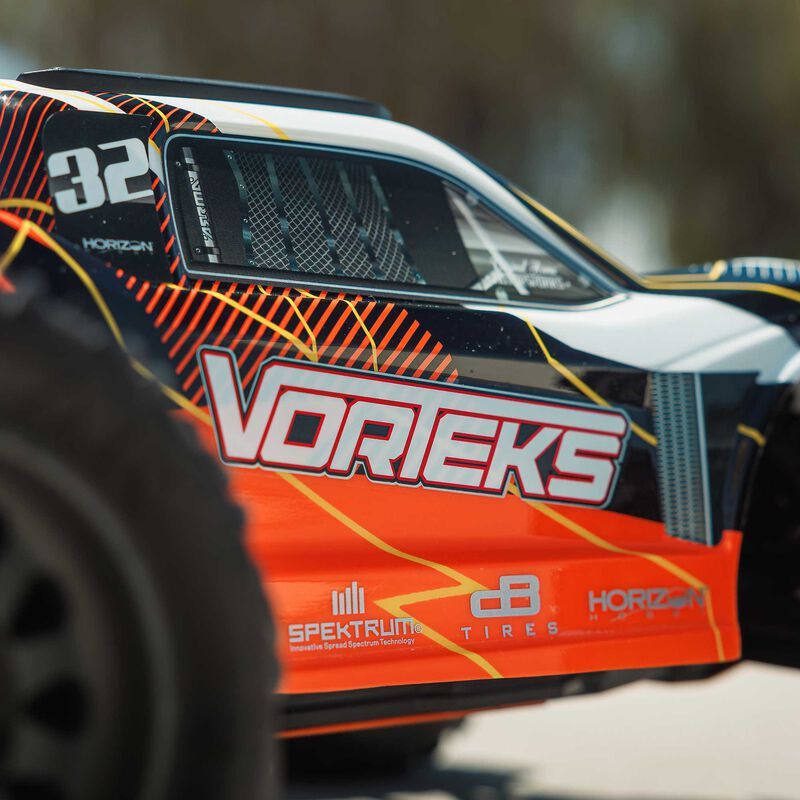 1/10 VORTEKS 2WD RTR Brushed Stadium Truck (Battery &amp; Charger Included), Orange