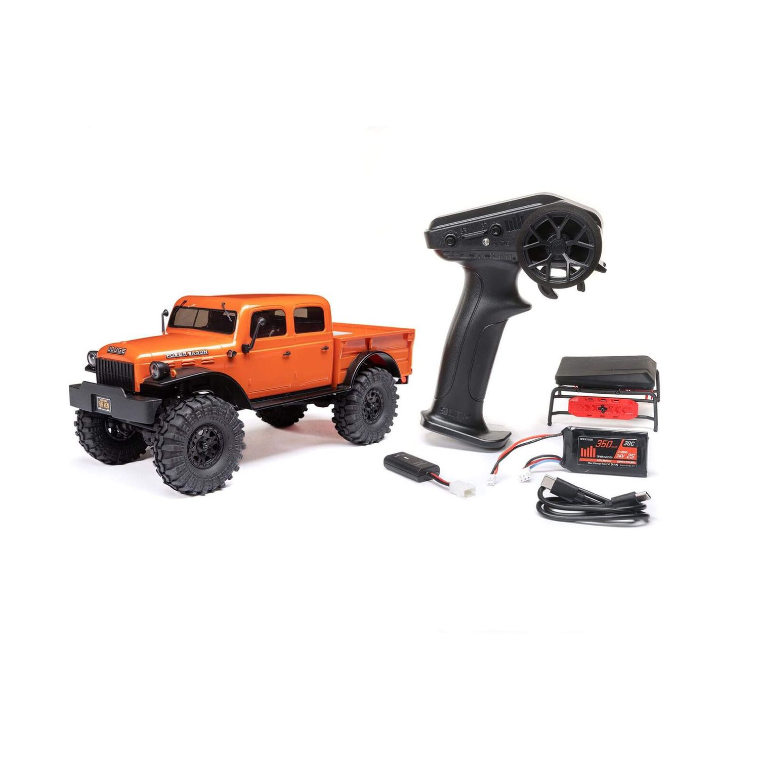 SCX24 40&#39;s 4 Door Dodge Power Wagon, Orange:1/24 4WD-RTR