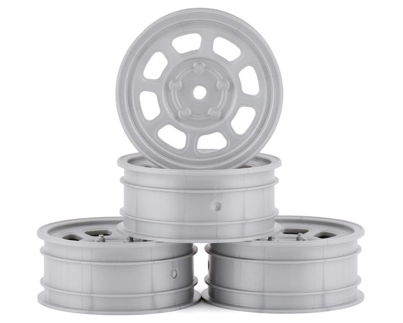 DE Racing Speedway Buggy Wheels for Associated B6 / Customworks 4 / Front / SILVER / 4pcs