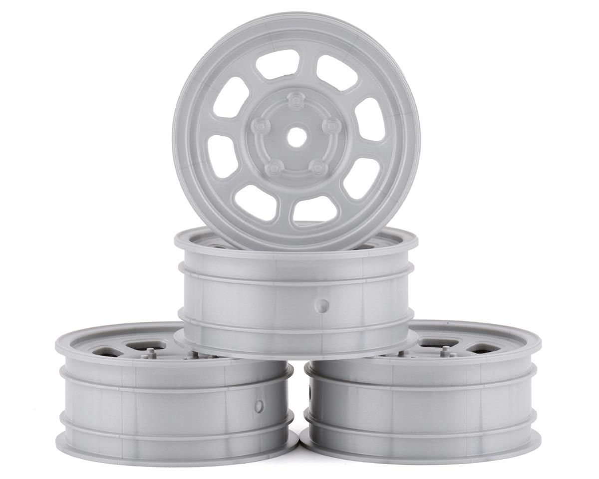 DE Racing Speedway Buggy Wheels for Associated B6 / Customworks 4 / Front / SILVER / 4pcs
