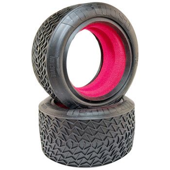 DE Racing Virtuoso 2.2 Buggy Rear Tires / D40 Compound / With Inserts