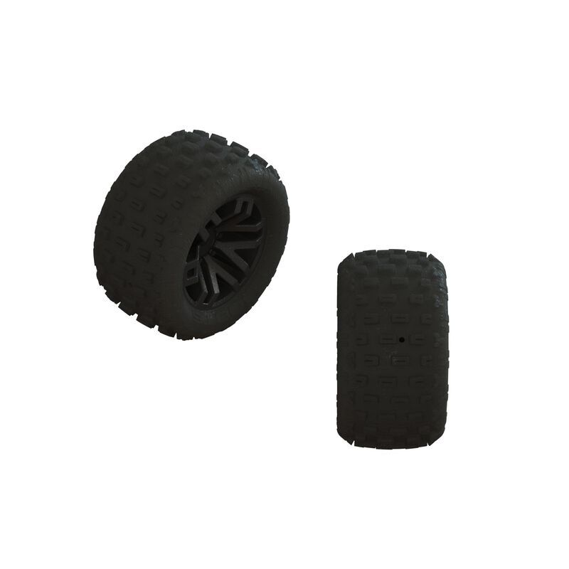 dBoots &#39;FORTRESS&#39; Tire Set Glued (Black) (2 Pairs)