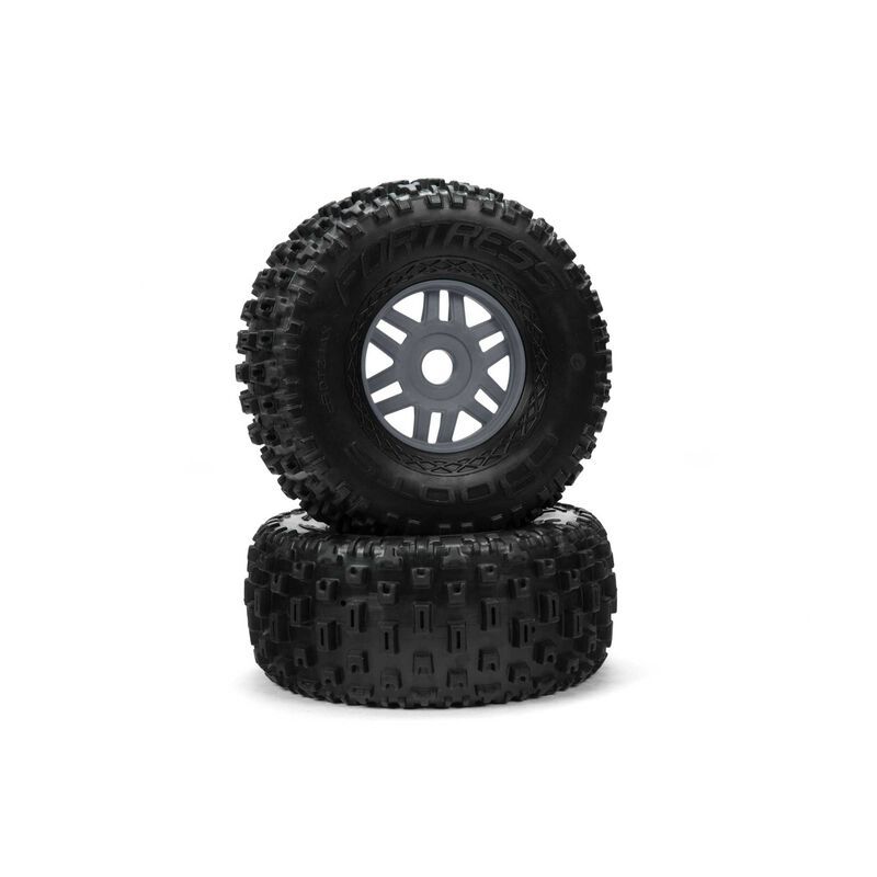 dBoots &#39;Fortress&#39; Tyre Set Glued Gun Metal (Pair)