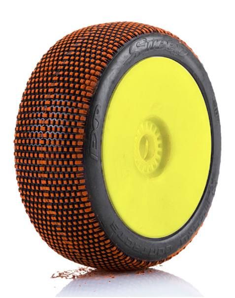 Sweep Racing 8th Buggy Micro Contacts Ultra Soft Compound Gold dot 4pcs tire set w/8th Buggy V4 Indigo C9 Cloud9 Closed cells foam 4pc set