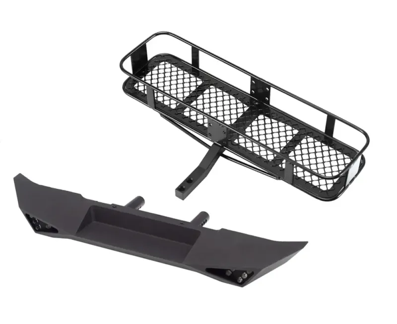 Realistic 1/10 Rear Bumper w/ LED &amp; Luggage Rack for TRX-4 &amp; SCX-10 (43mm)