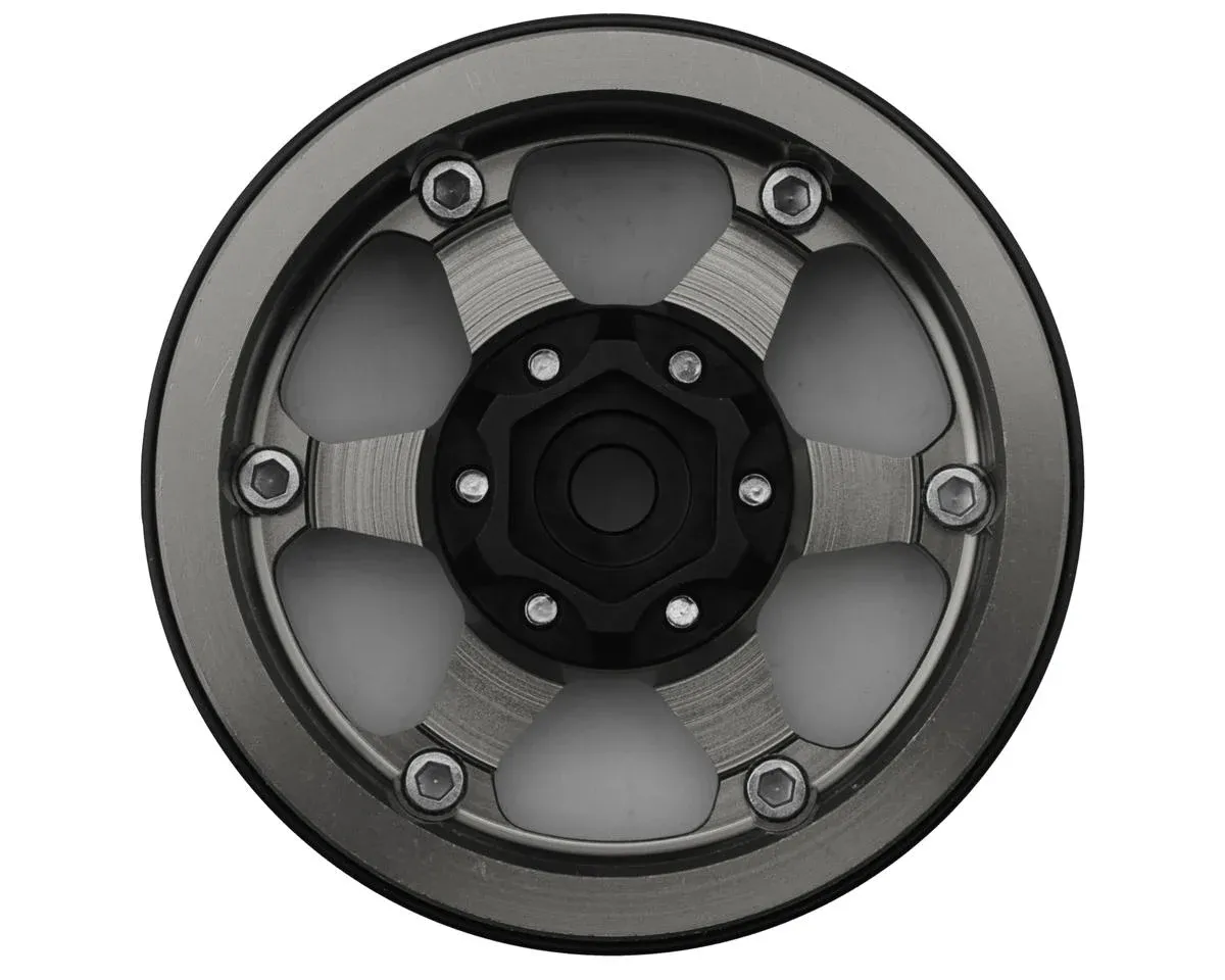 Treal Hobby Type H 1.9&quot; 6-Spoke Beadlock Wheels (Grey) (4)