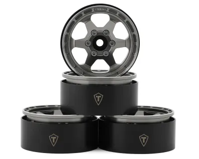 Treal Hobby Type H 1.9&quot; 6-Spoke Beadlock Wheels (Grey) (4)