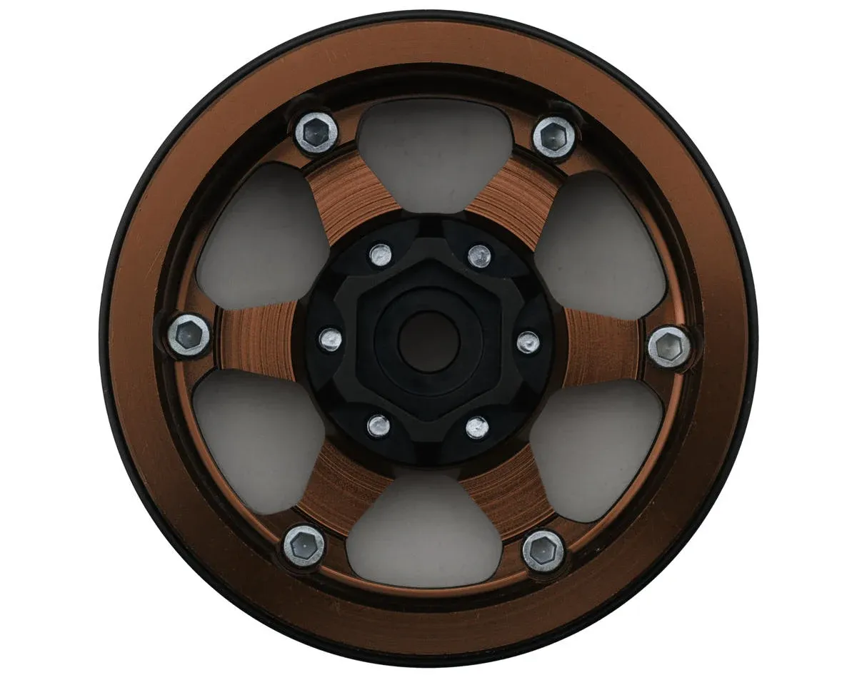 Treal Hobby Type H 1.9&quot; 6-Spoke Beadlock Wheels (Copper) (4)