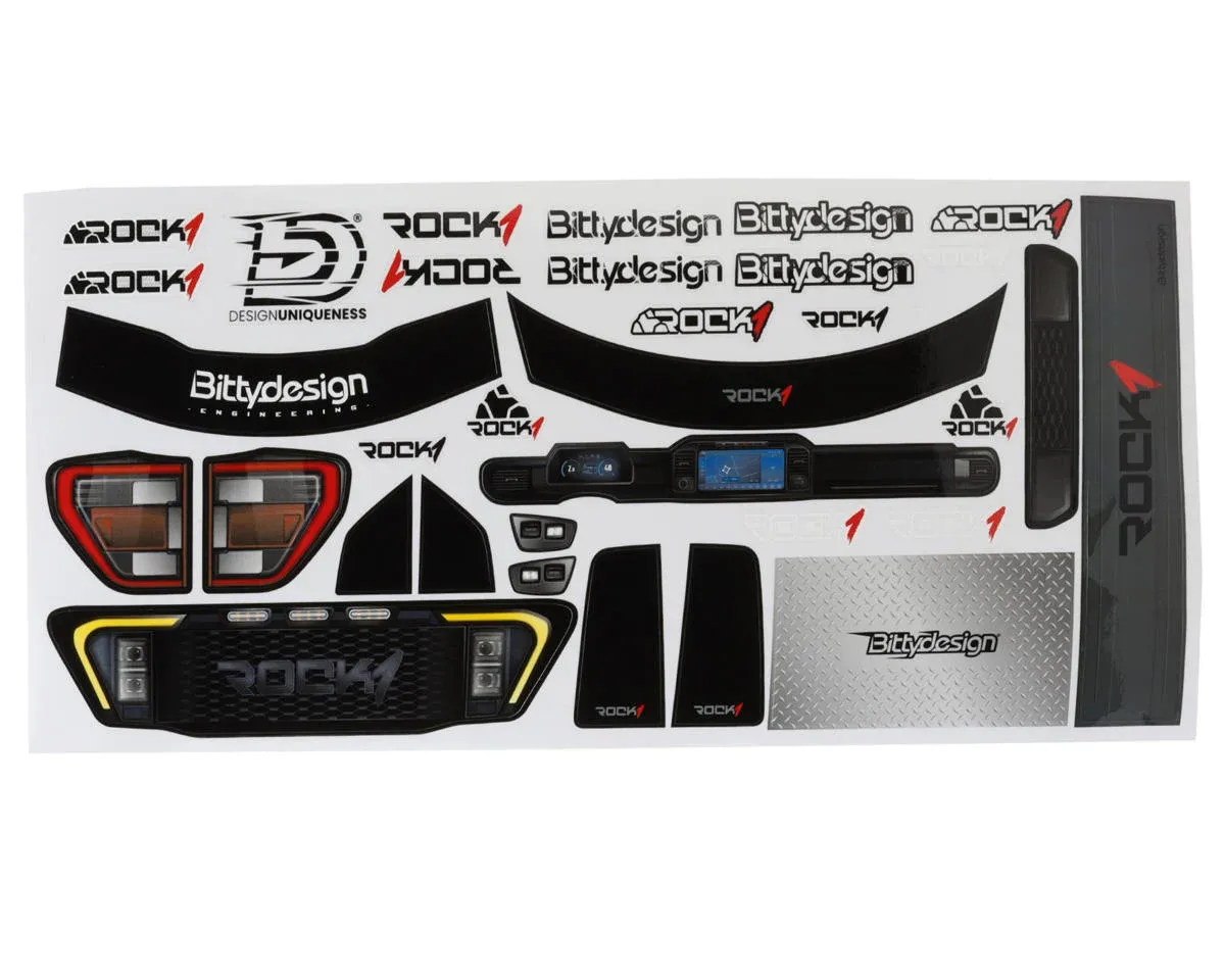Bittydesign Rock1 Performance 12.3&quot; Pre-Cut Rock Crawler Body (Clear) (313mm)