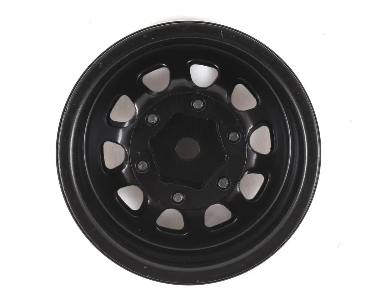 SSD RC D Hole 1.55&quot; Steel Beadlock Crawler Wheels (Black) (2)